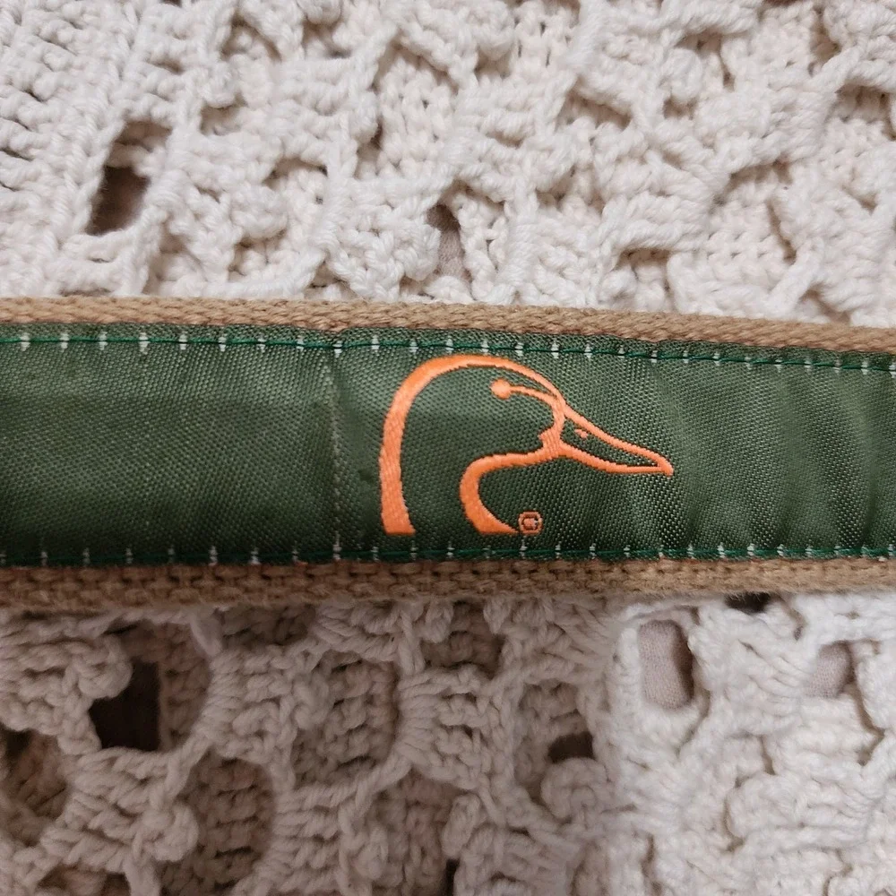 Canvas Duck Themed Leather & Brass Belt Boys Size‎ 22